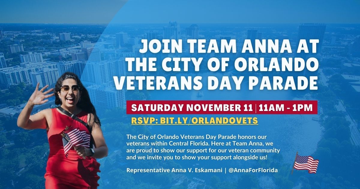 Join Team Anna at the City of Orlando Veterans Day Parade Mobilize